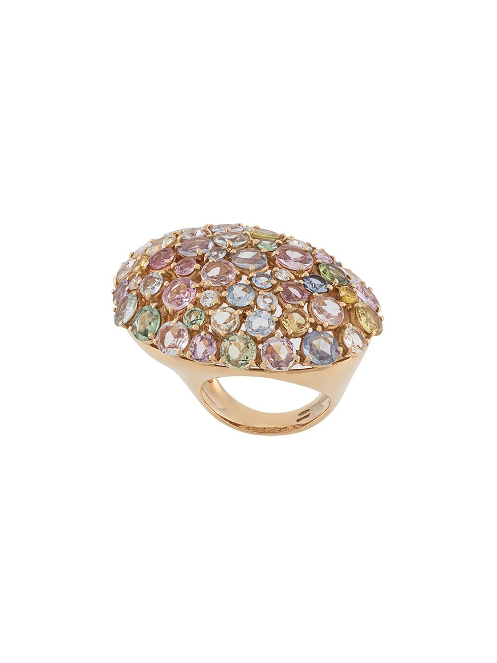 Gavello 18kt rose gold rainbow sapphire ring - Metallic