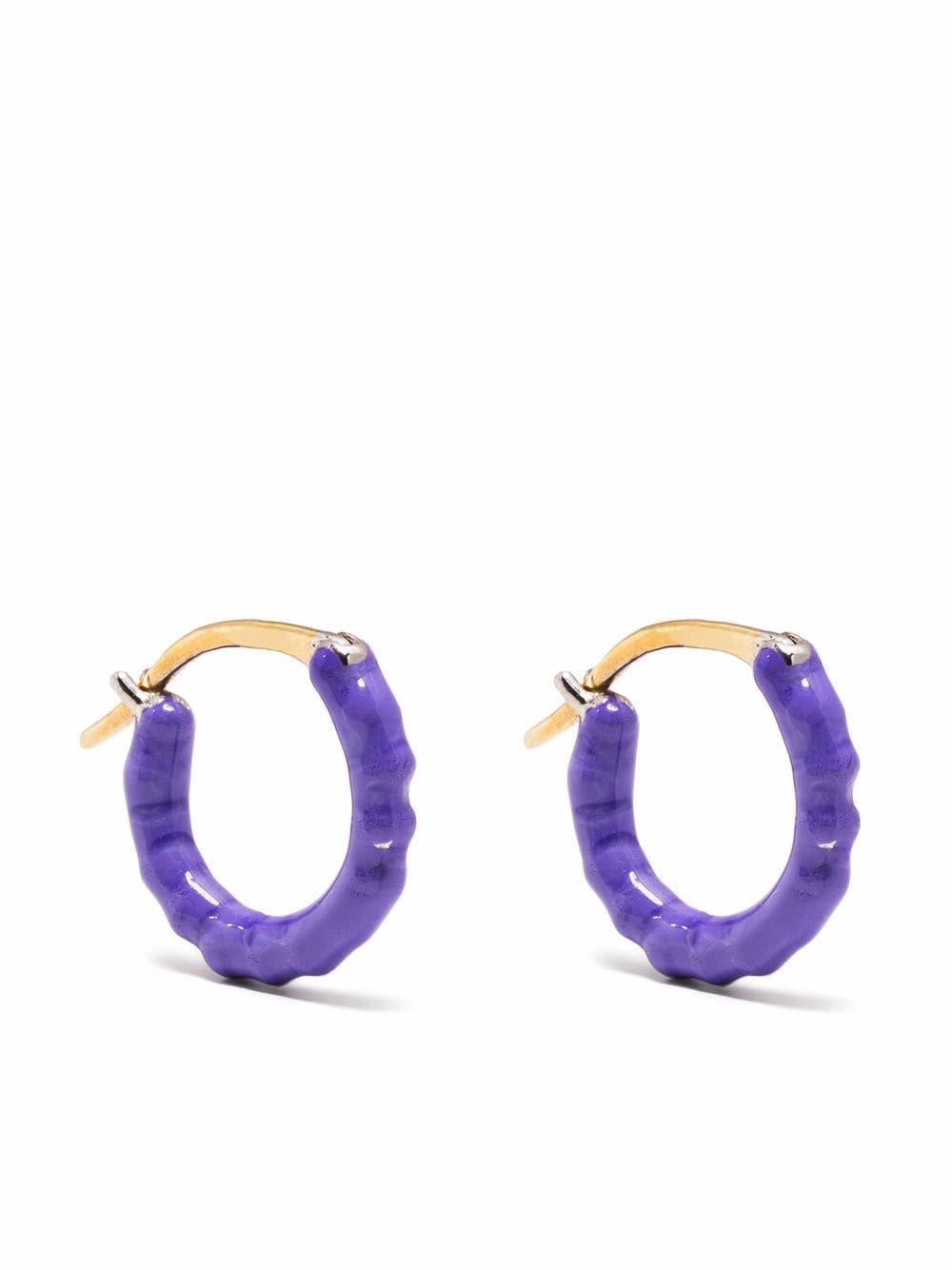 Gaya 14kt gold and sterling silver Zélie small hoop earrings von Gaya