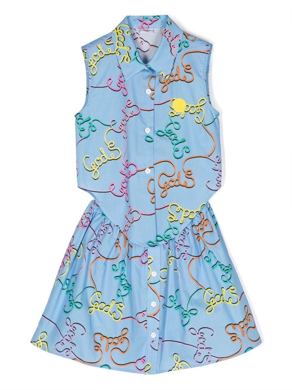 Gcds Kids all-over logo-print set - Blue von Gcds Kids