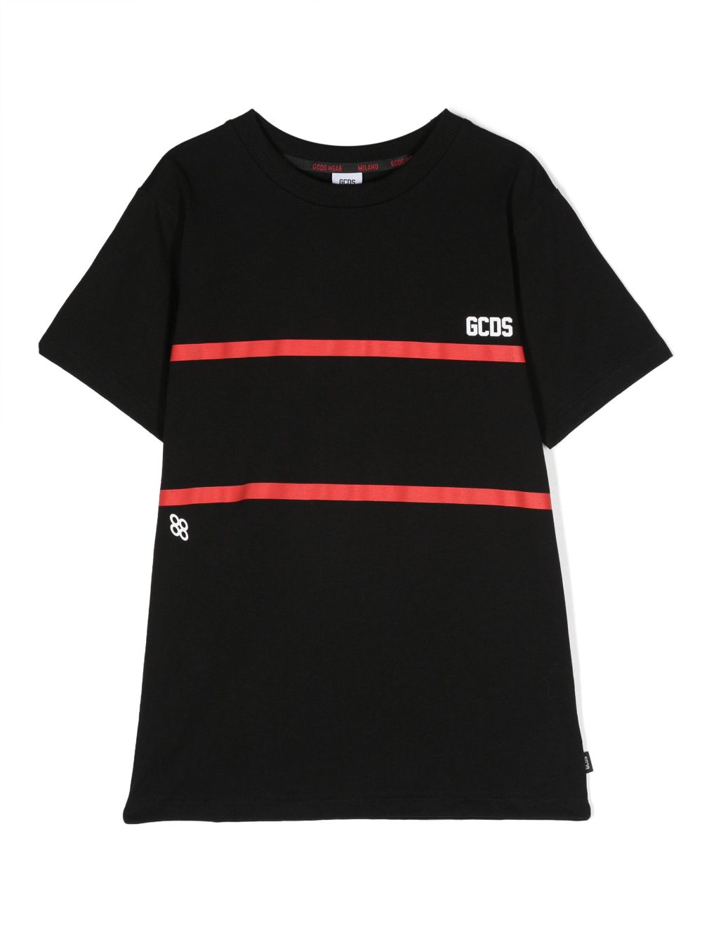 Gcds Kids chest logo-print detail T-shirt - Black von Gcds Kids