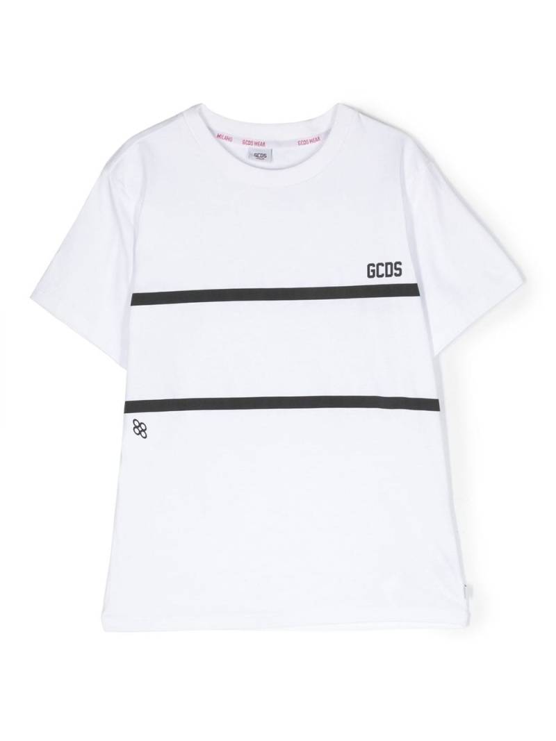 Gcds Kids chest logo-print detail T-shirt - White von Gcds Kids