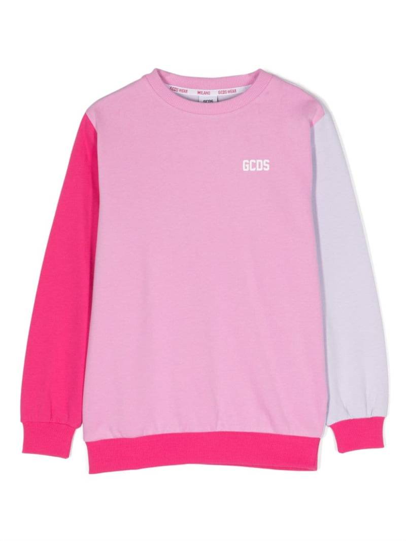 Gcds Kids colour-block cotton sweatshirt - Pink von Gcds Kids