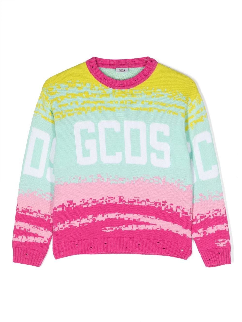 Gcds Kids colour-block logo jumper - Pink von Gcds Kids