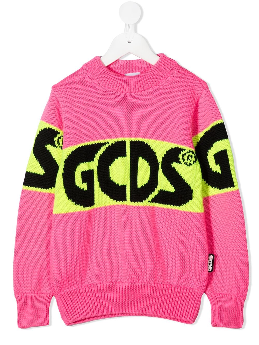 Gcds Kids colour-block logo knit jumper - Pink von Gcds Kids