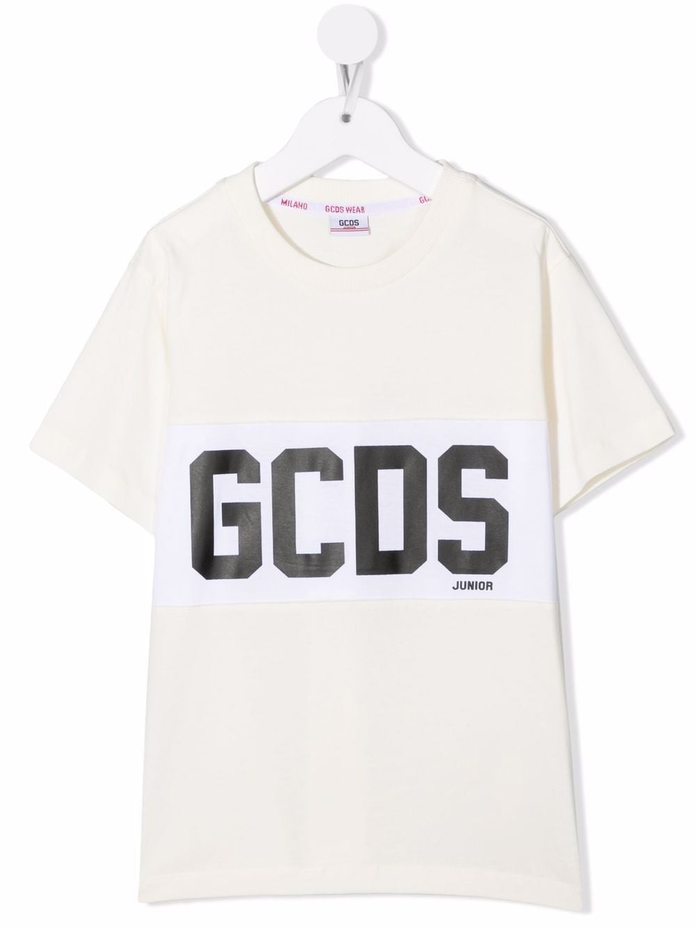 Gcds Kids cotton logo-print T-shirt - Neutrals von Gcds Kids