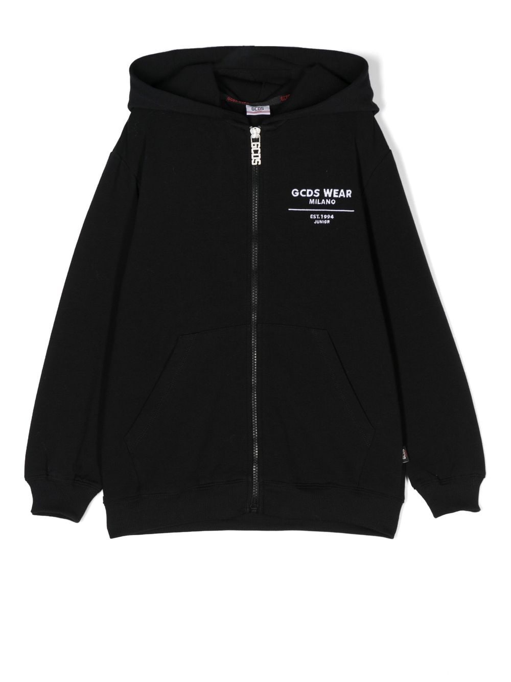 Gcds Kids embroidered-logo graphic-print hoodie - Black von Gcds Kids