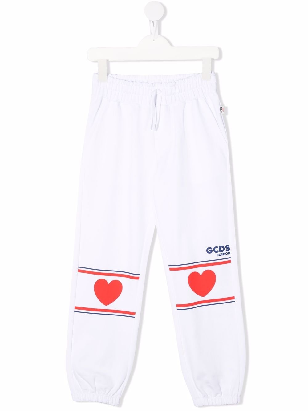 Gcds Kids heart-print detail trousers - White von Gcds Kids