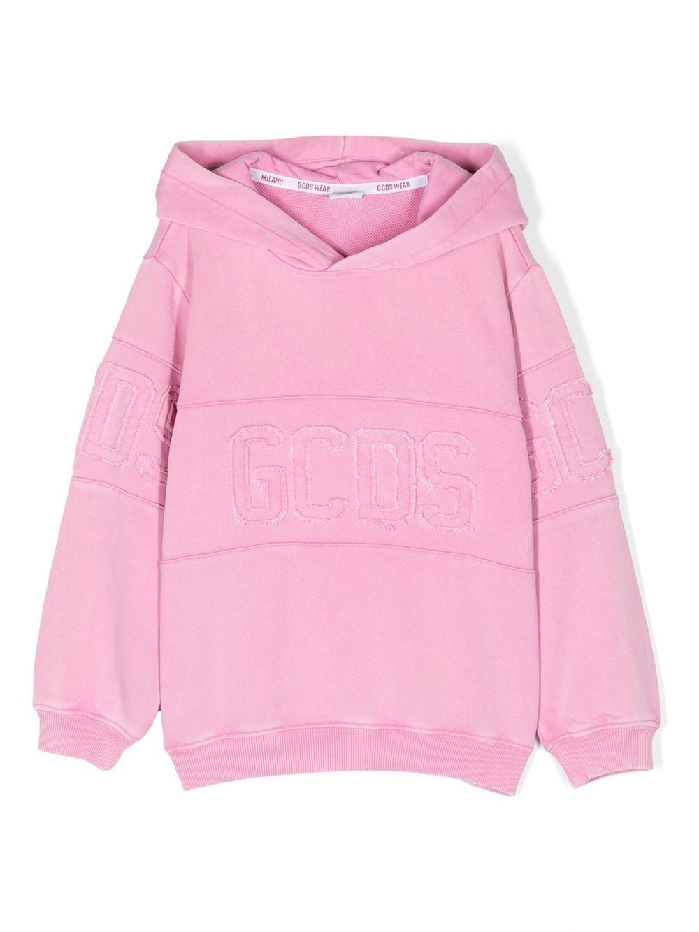 Gcds Kids logo-patch pullover hoodie - Pink von Gcds Kids