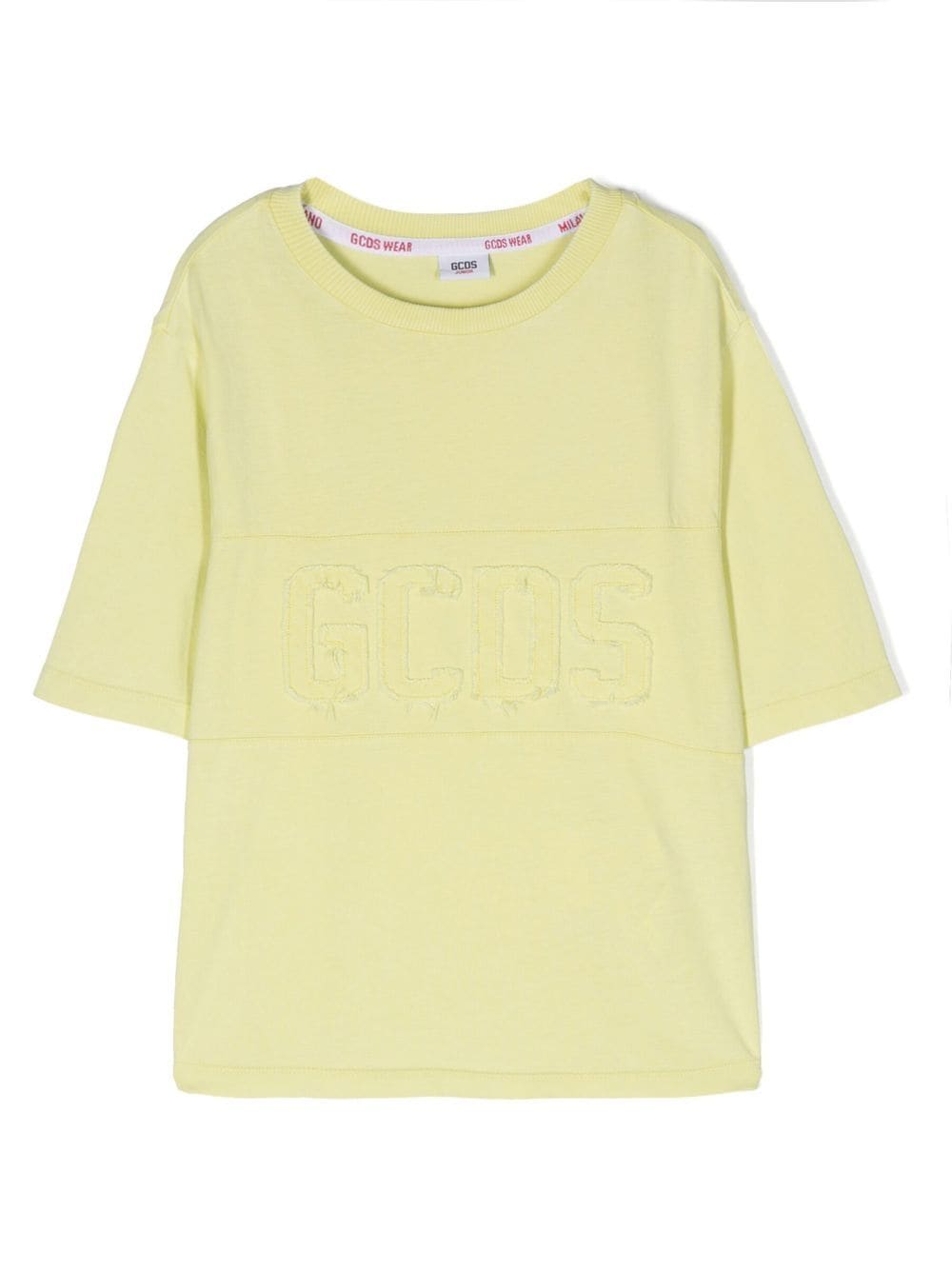 Gcds Kids logo-patch short-sleeved T-shirt - Green von Gcds Kids