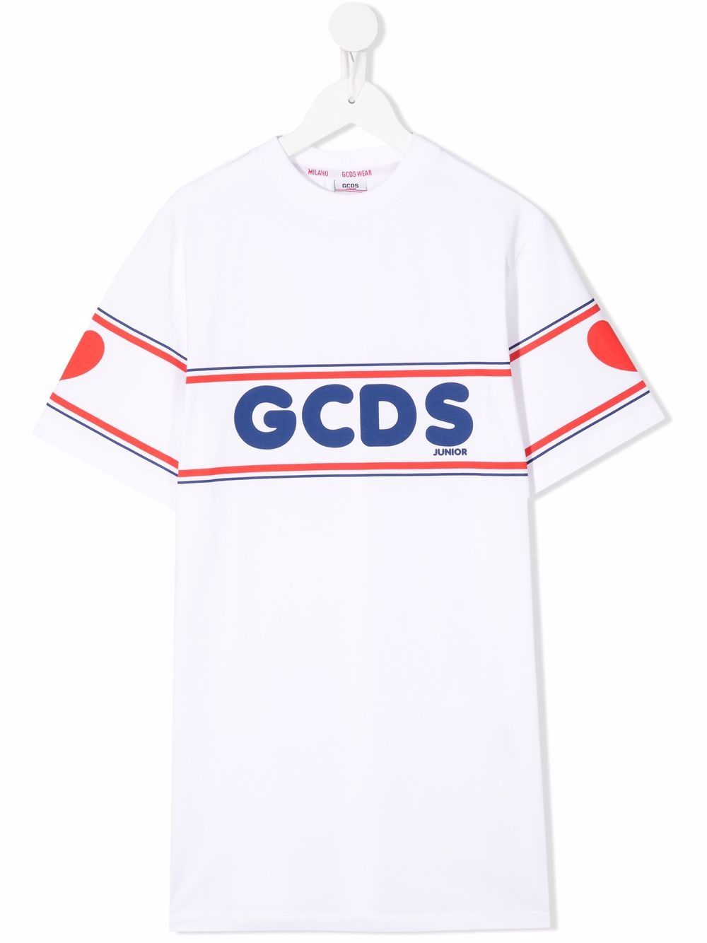 Gcds Kids logo-print T-shirt dress - White von Gcds Kids