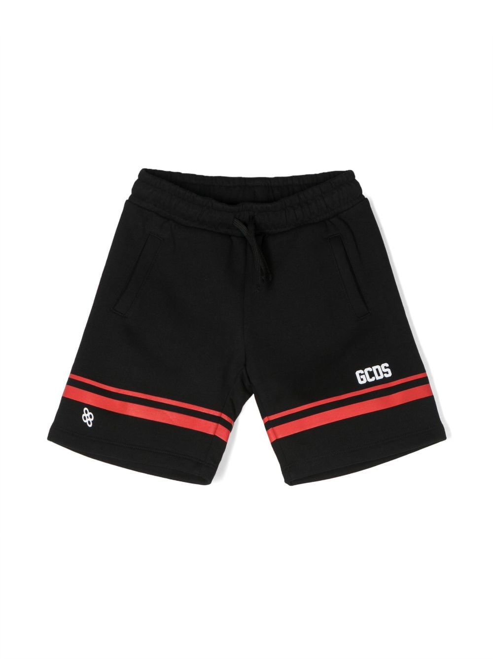 Gcds Kids logo-print cotton shorts - Black von Gcds Kids