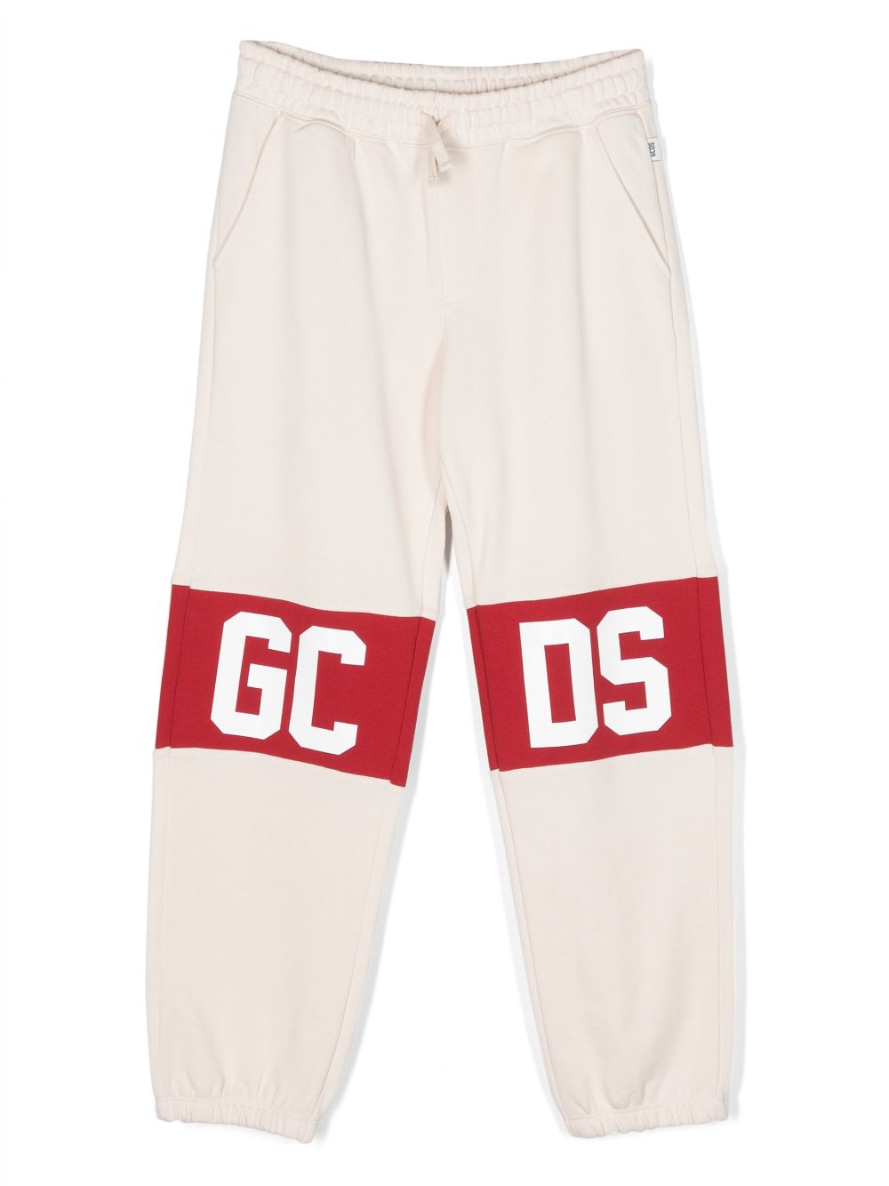 Gcds Kids logo-print cotton track pants - Neutrals von Gcds Kids