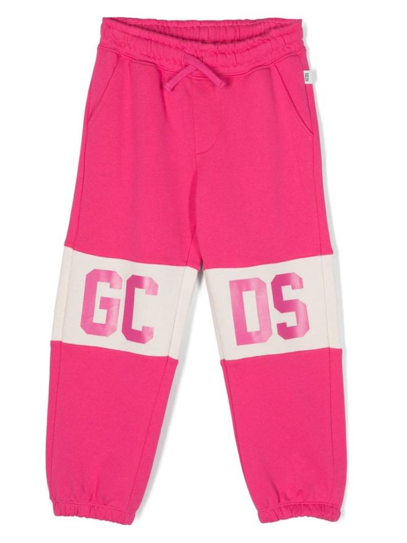 Gcds Kids logo-print cotton track pants - Pink von Gcds Kids