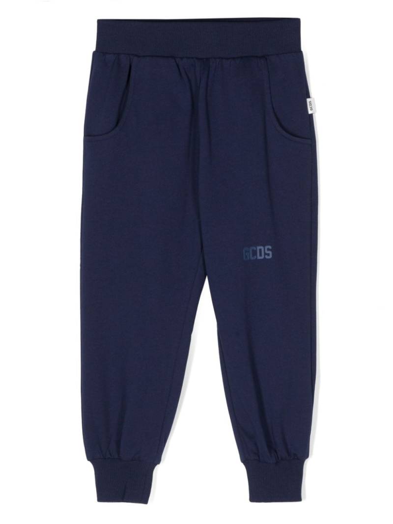 Gcds Kids logo-print cotton trousers - Blue von Gcds Kids