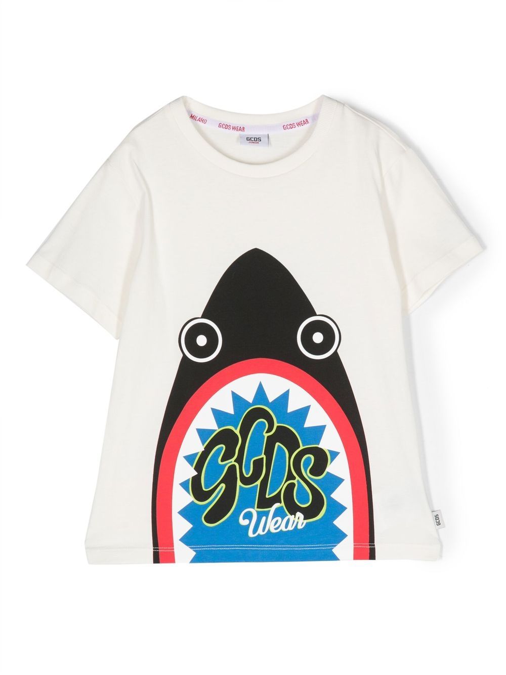 Gcds Kids logo-print detail T-shirt - White von Gcds Kids