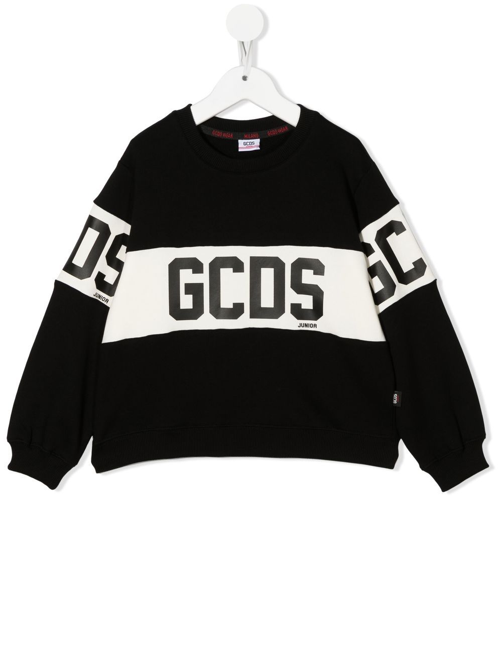 Gcds Kids logo-print detail sweatshirt - Black von Gcds Kids