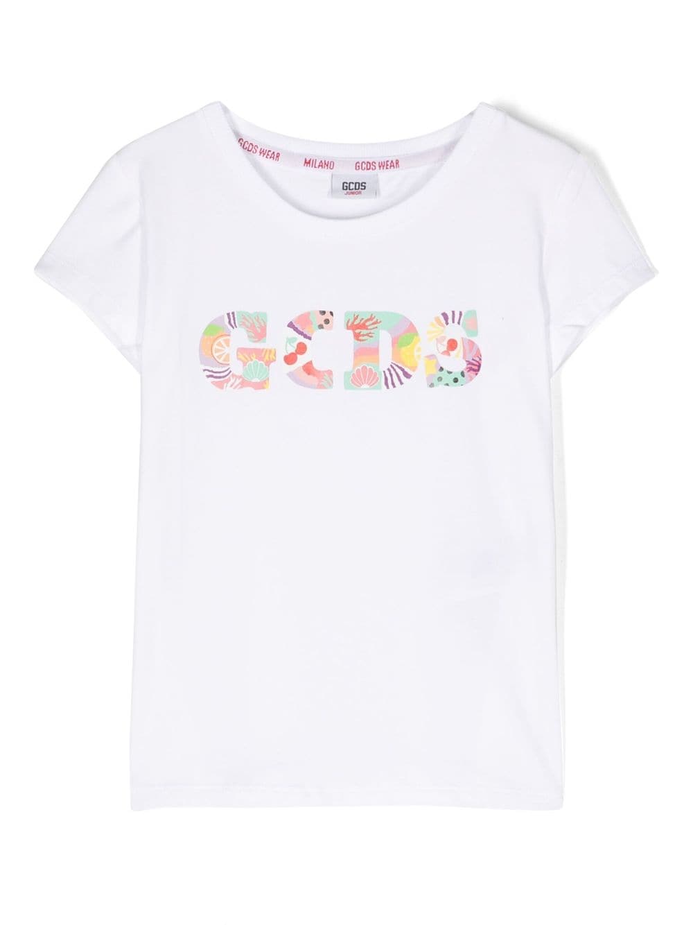 Gcds Kids logo-print short-sleeve T-shirt - White von Gcds Kids