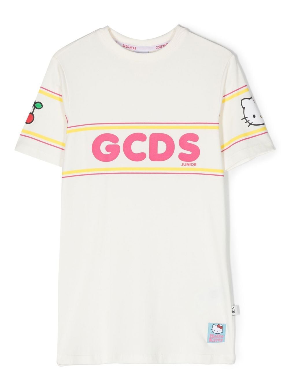 Gcds Kids logo-print short-sleeved T-shirt dress - White von Gcds Kids