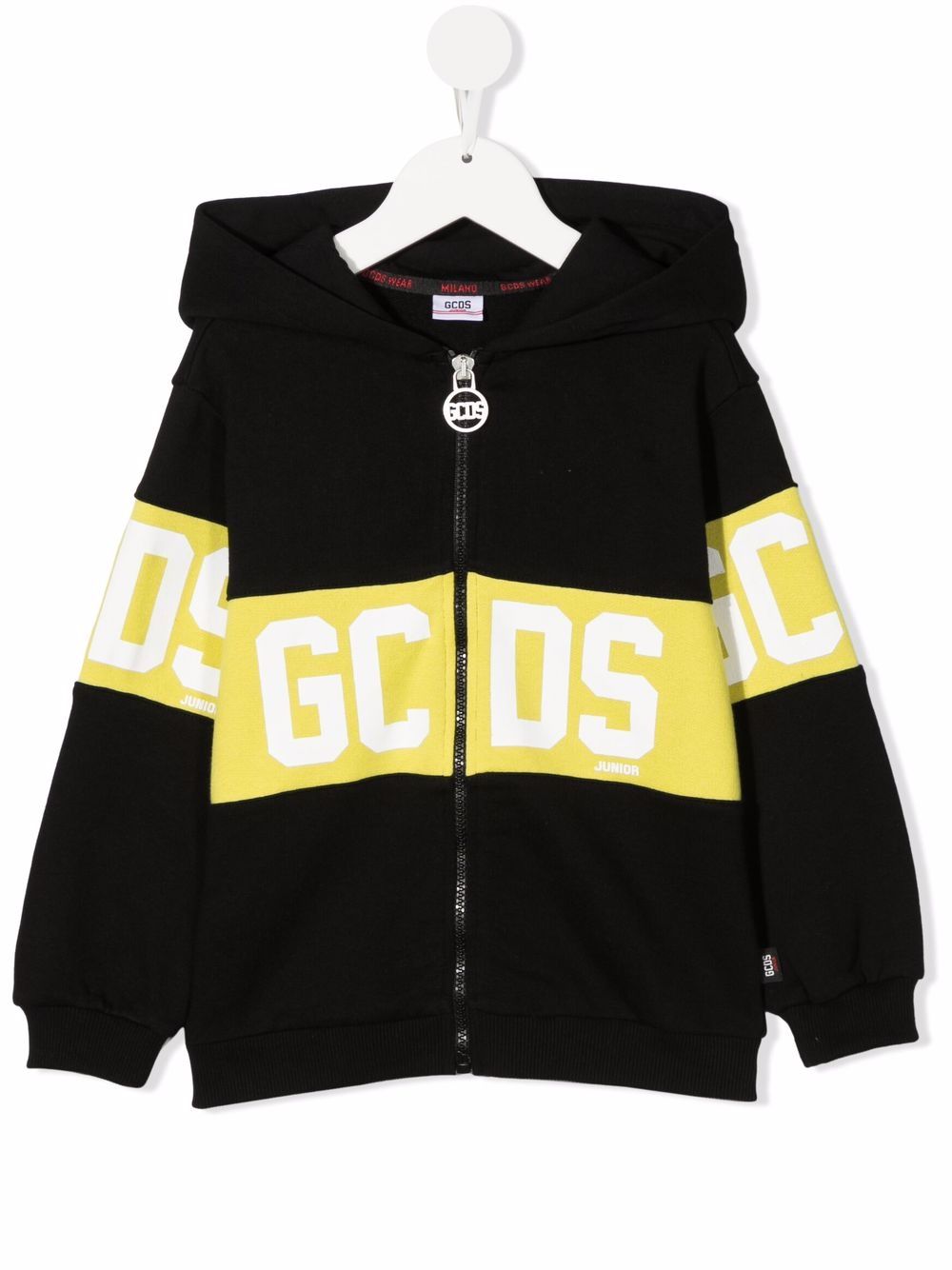 Gcds Kids logo-print zip-up hoodie - Black von Gcds Kids