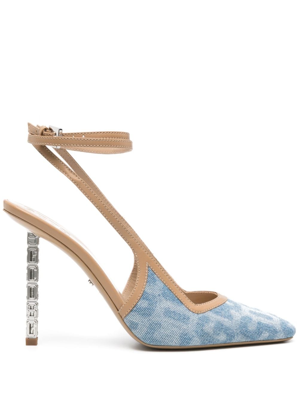 Gcds 120mm slingback leather pumps - Blue von Gcds