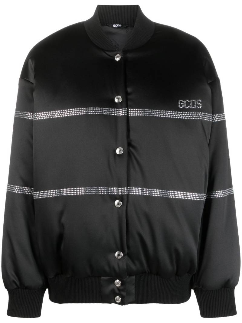 Gcds Bling logo-embellished bomber jacket - Black von Gcds