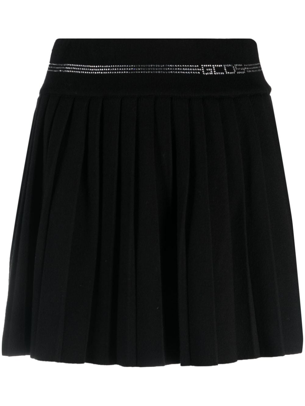 Gcds Bling pleated miniskirt - Black von Gcds