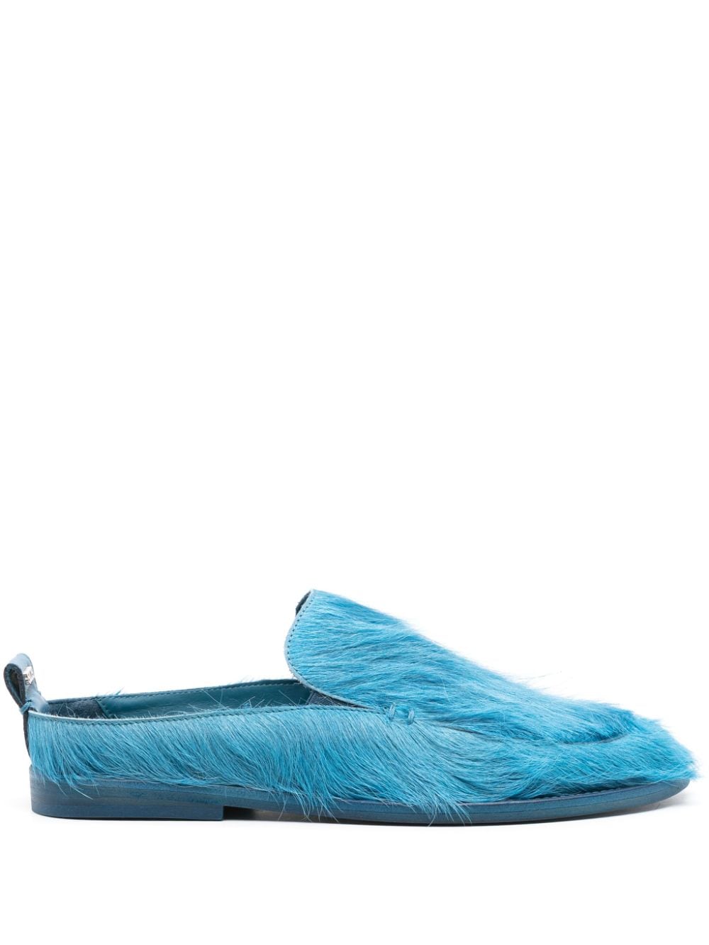 Gcds Cavallino-hair flat mules - Blue von Gcds