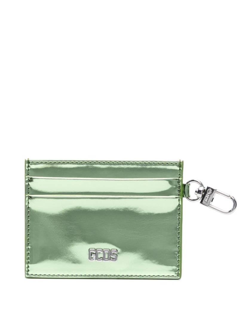 Gcds Comma Mirror leather card holder - Green von Gcds