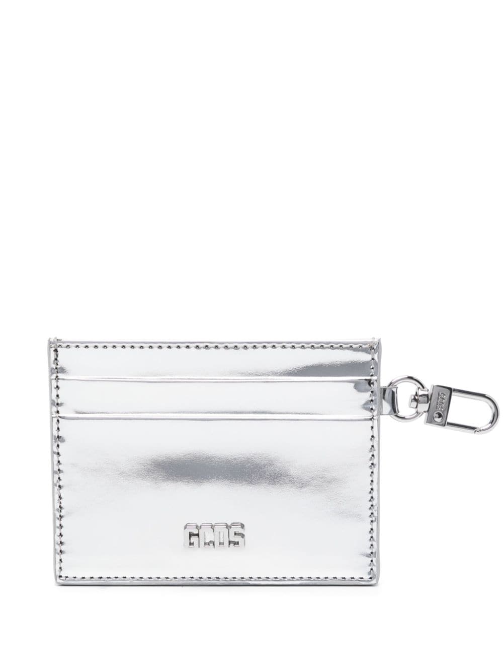 Gcds Comma Mirror leather card holder - Silver von Gcds