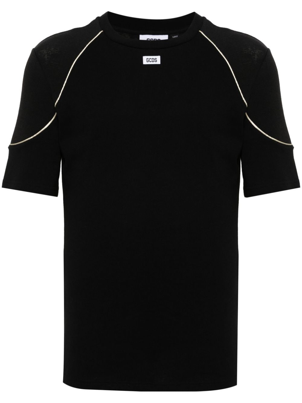 Gcds Comma cotton T-shirt - Black von Gcds