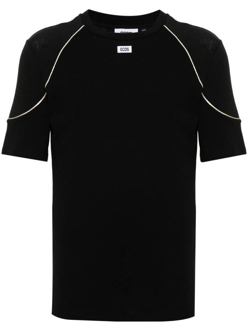 Gcds Comma cotton T-shirt - Black von Gcds