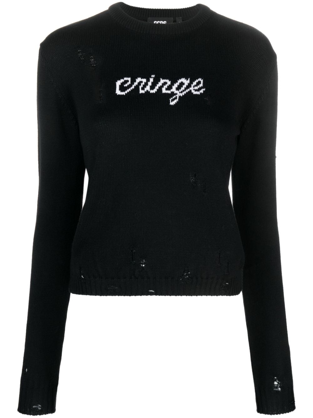 Gcds Cringe Sweater distressed-effect jumper - Black von Gcds