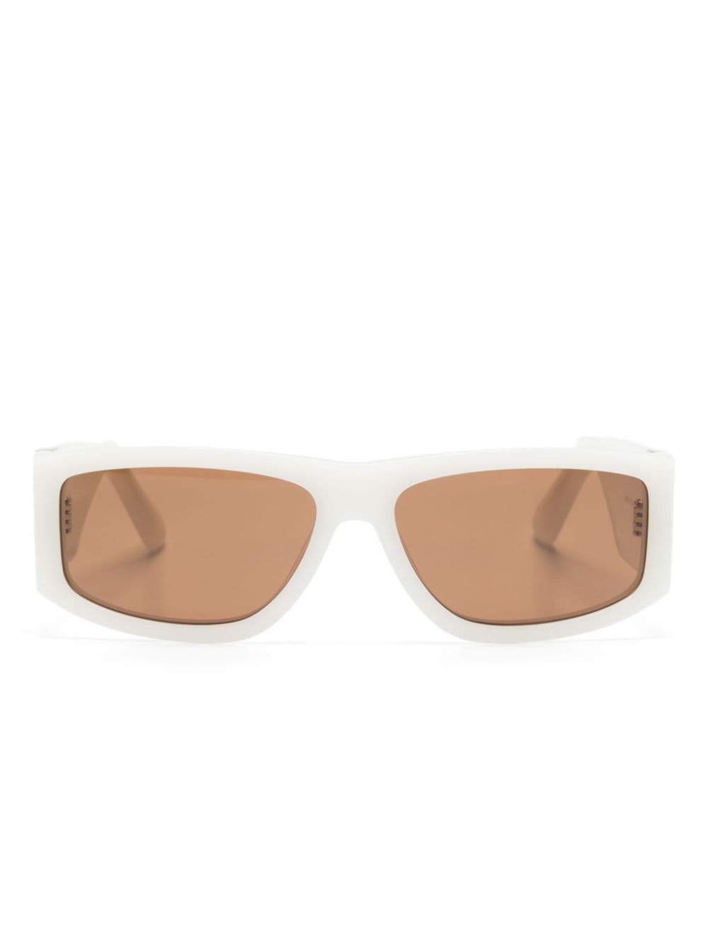 Gcds GD0037 rectangle-frame sunglasses - White von Gcds