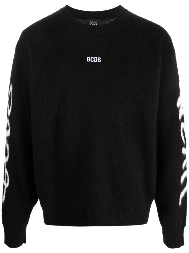 Gcds Gcds Graffiti Brushed Sweater - Black von Gcds