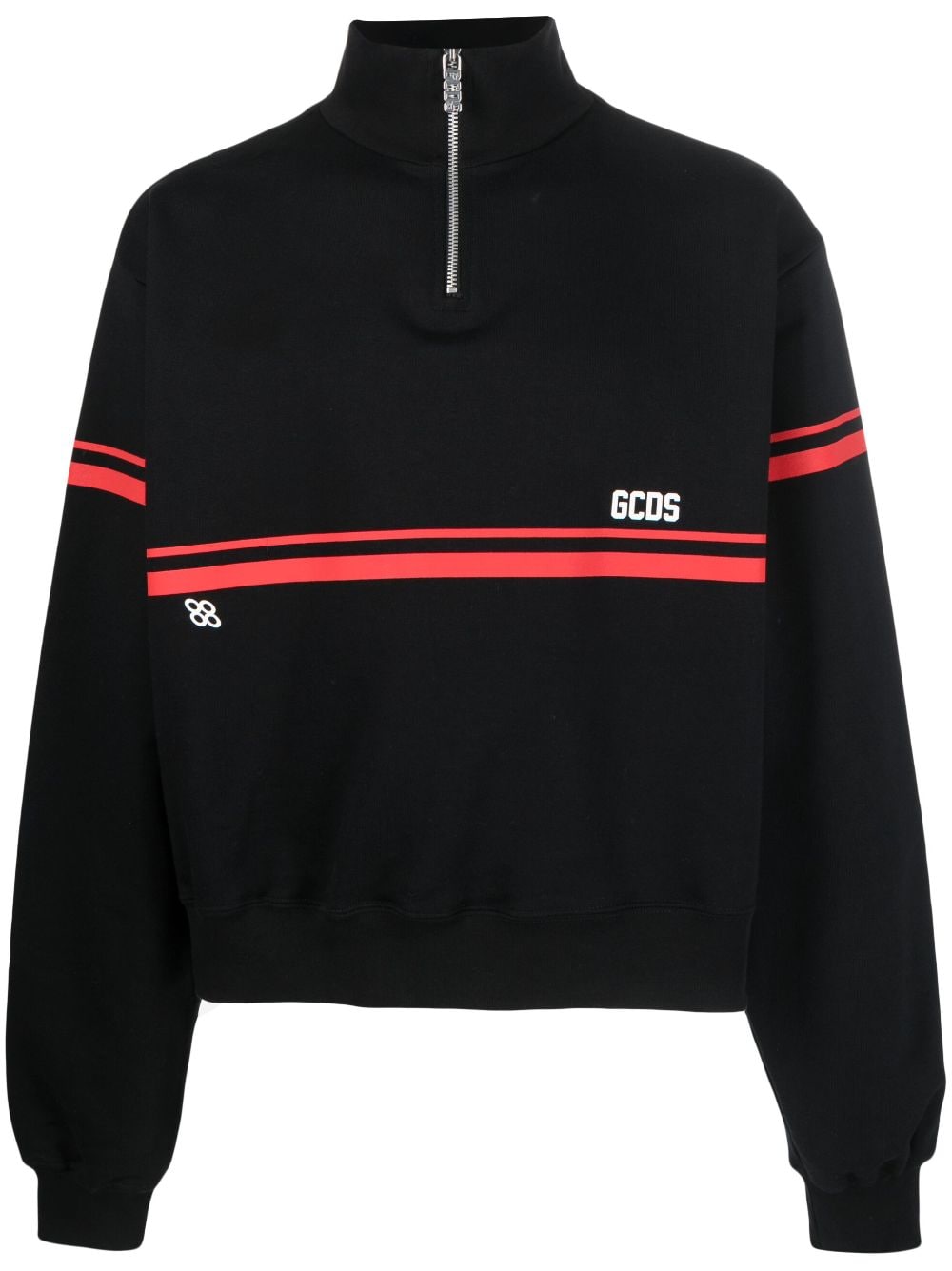 Gcds Gcds logo-print cotton sweatshirt - Black von Gcds