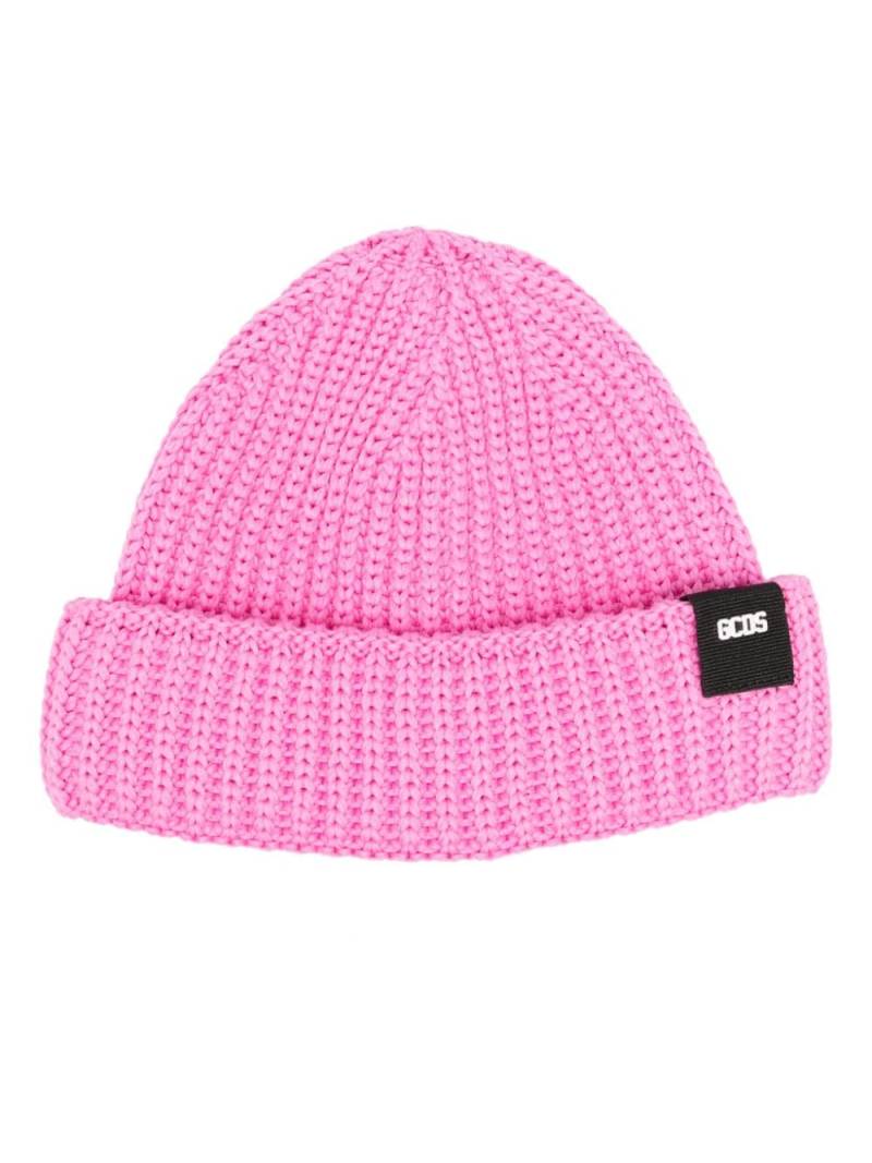 Gcds Giuly logo-patch beanie - Pink von Gcds