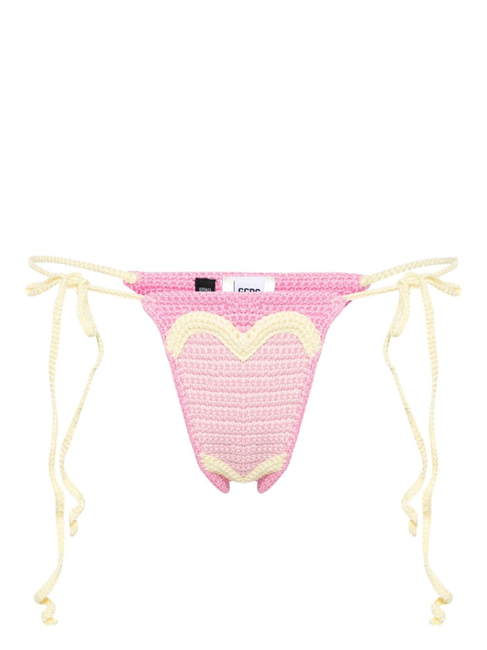 Gcds Heart crochet-knit bikini bottoms - Pink von Gcds