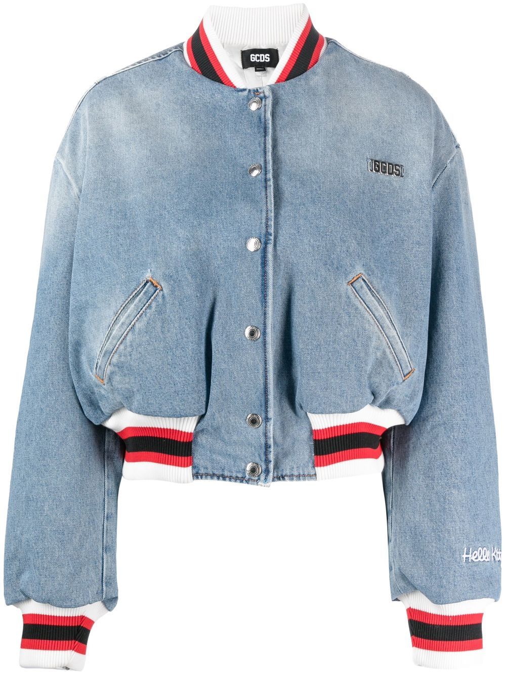 Gcds Hello Kitty denim bomber jacket - Blue von Gcds