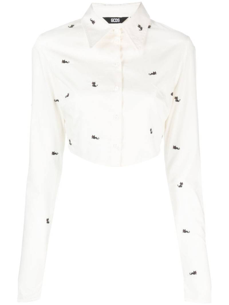 Gcds Kittho cropped shirt - White von Gcds