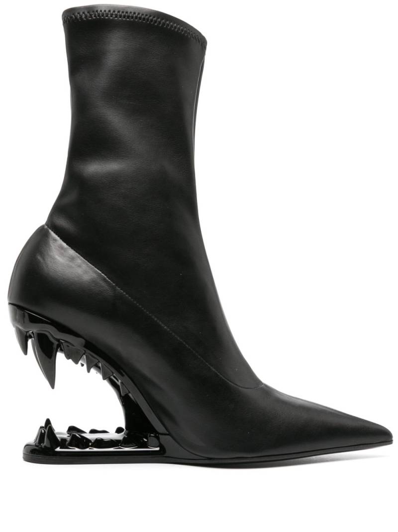 Gcds Morso 110mm leather ankle boots - Black von Gcds