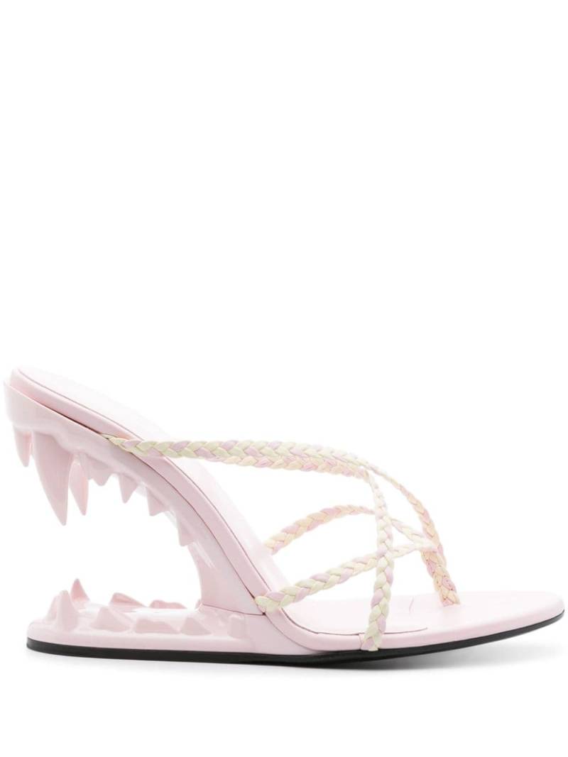 Gcds Morso 110mm leather thong sandals - Pink von Gcds