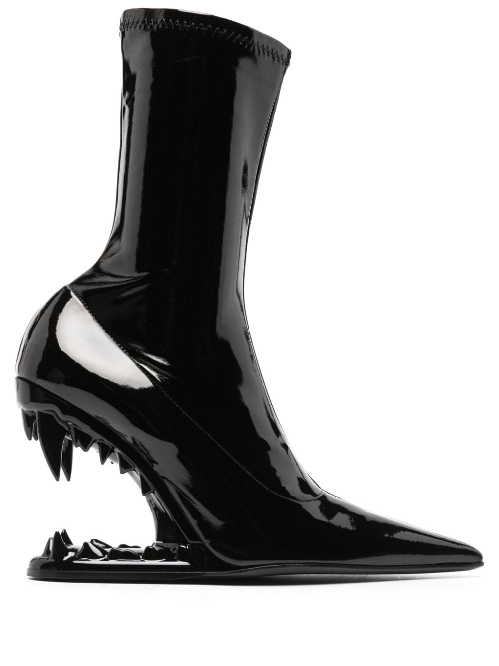 Gcds Morso 120mm vinyl ankle boots - Black von Gcds