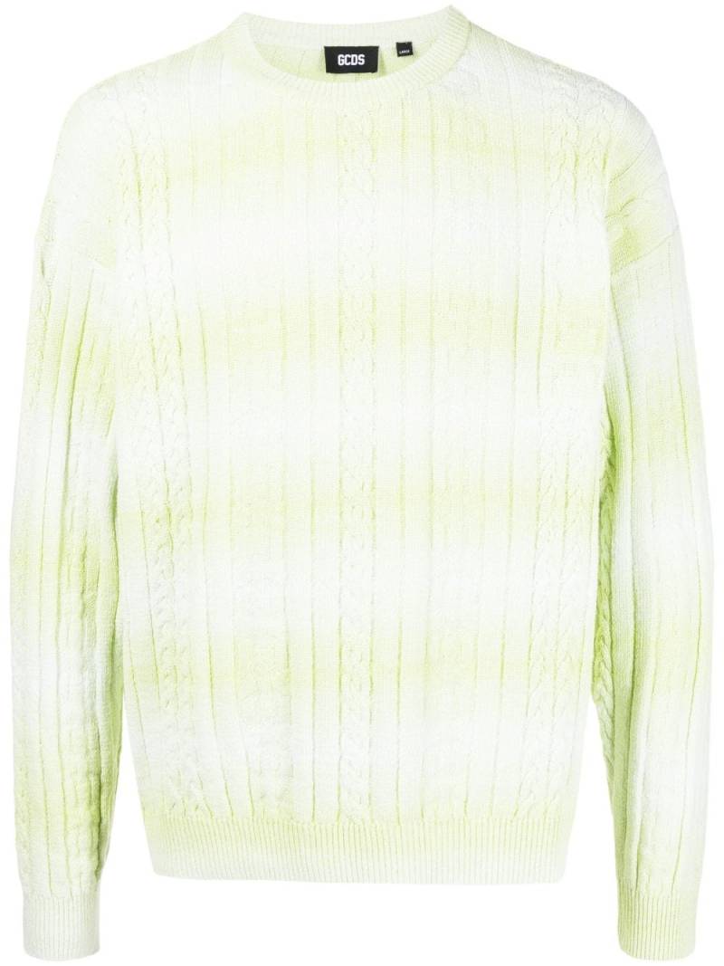 Gcds braid-detailed cotton sweatshirt - Green von Gcds