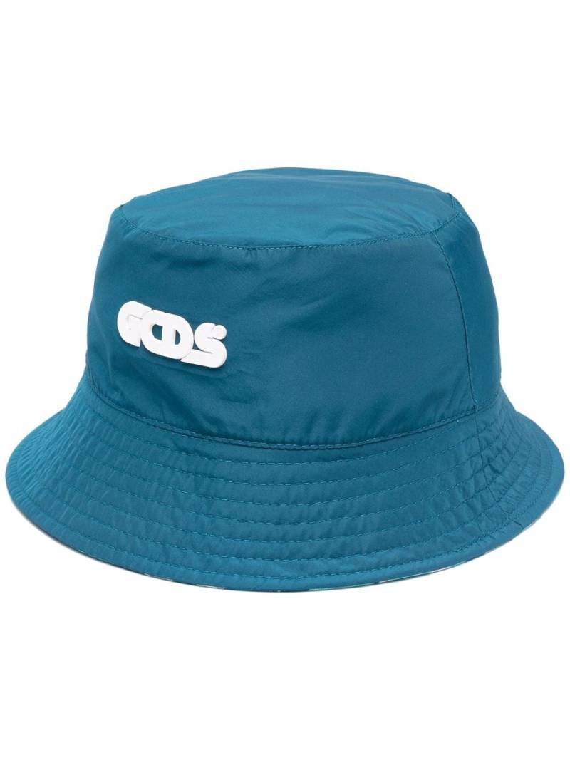 Gcds camouflage-print bucket hat - Blue von Gcds