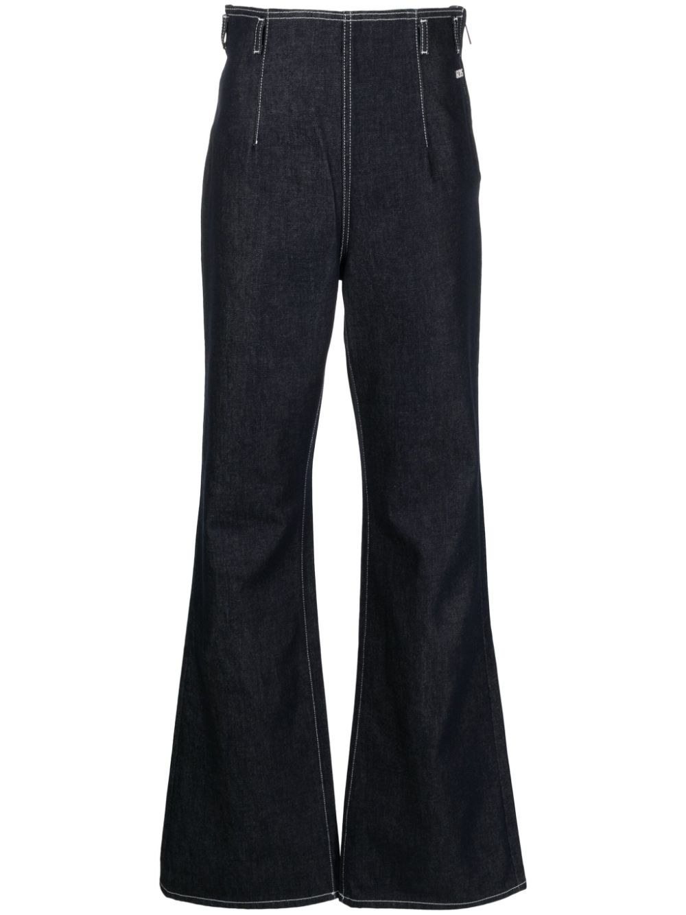 Gcds contrast-stitching high-rise flared jeans - Blue von Gcds