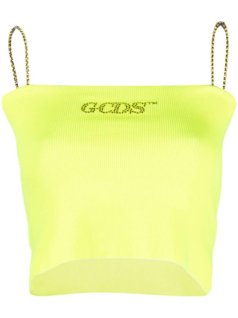 Gcds crystal-embellished logo tank top - Yellow von Gcds
