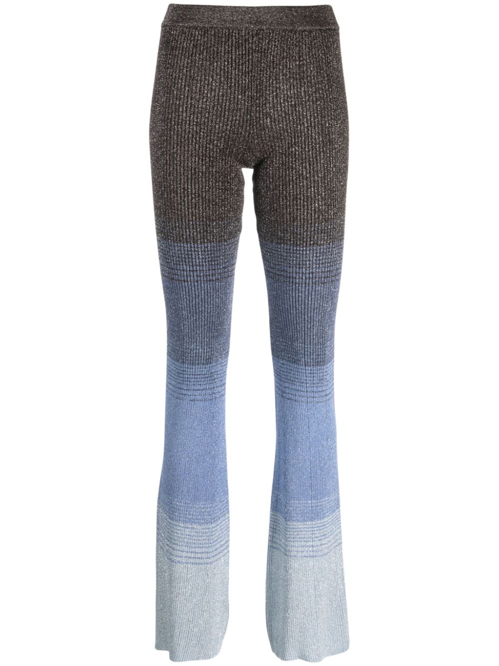 Gcds degradé striped knitted trousers - Blue von Gcds