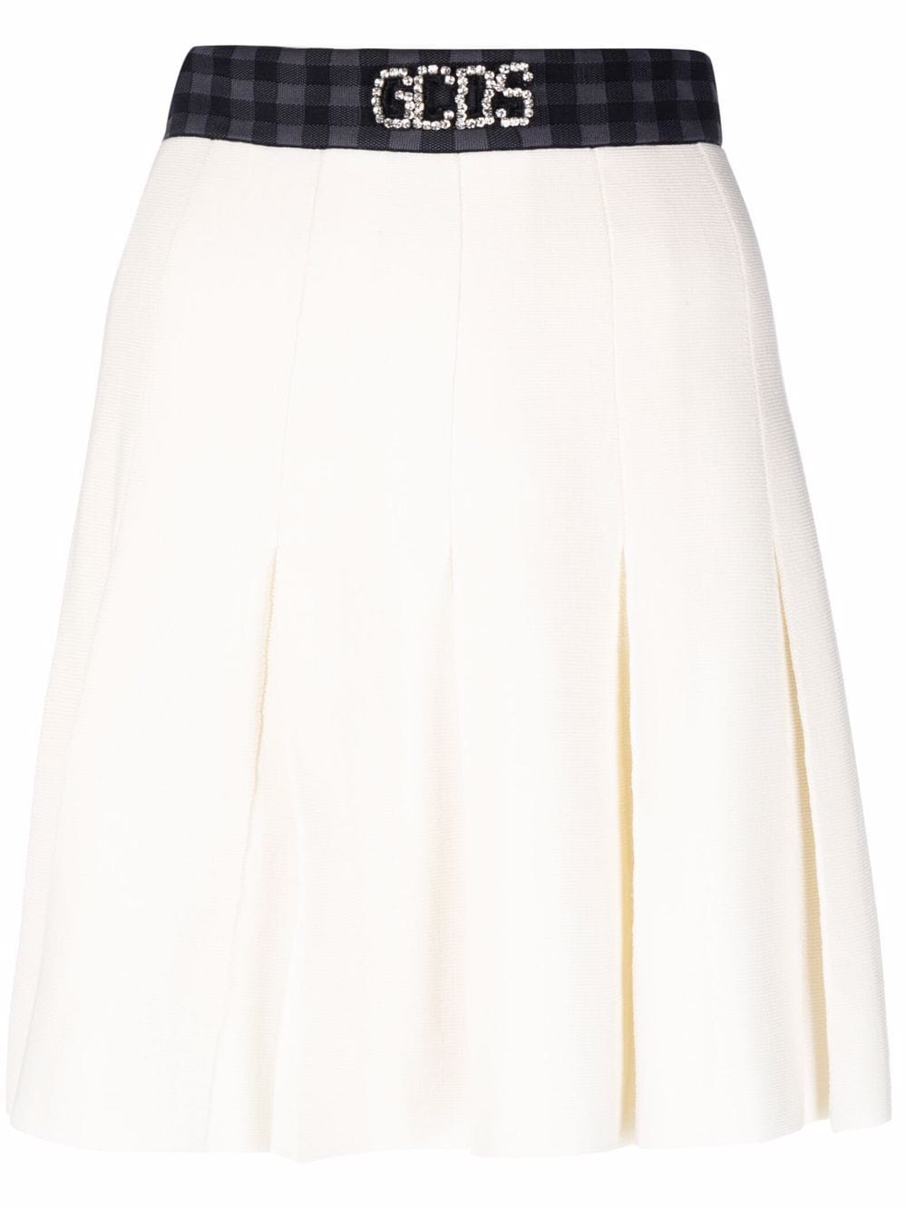 Gcds embellished logo-waistband skirt - White von Gcds