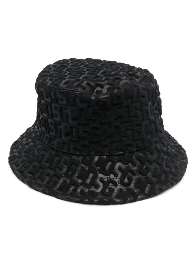 Gcds embossed-monogram drawstring bucket hat - Black von Gcds