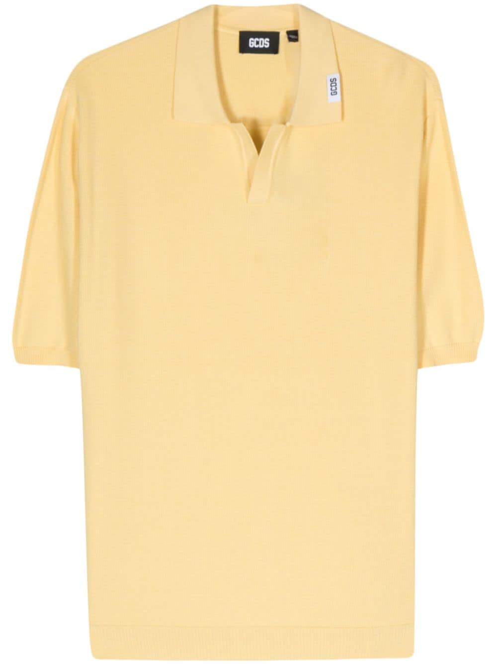 Gcds fine-knit cotton polo shirt - Yellow von Gcds